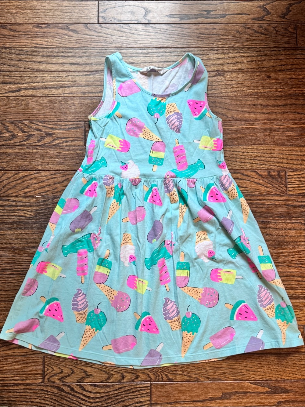 H&M Mint Ice Cream & Popsicle Print Kids Dress